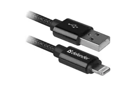 Дата кабель USB 2.0 AM to Lightning 1.0m ACH01-03T PRO Black Defender (87808) - Фото