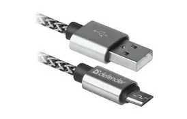 Дата кабель USB 2.0 AM to Micro 5P 1.0m USB08-03T PRO Defender (87815) - Фото