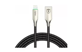 Дата кабель USB 2.0 AM to Lightning 1.0m T-L821 Auto Black T-PHOX (T-L821 black) - Фото