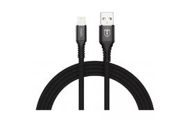 Дата кабель USB 2.0 AM to Lightning 1.0m Jagger T-L814 Black T-PHOX (T-L814 black) - Фото