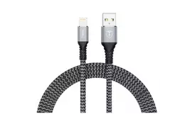 Дата кабель USB 2.0 AM to Lightning 1.0m Jagger T-L814 Grey T-PHOX (T-L814 grey) - Фото