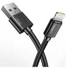 Дата кабель USB 2.0 AM to Lightning 0.3m Nets T-L801 Black T-PHOX (T-L801(0.3) Black)