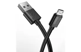 Дата кабель USB 2.0 AM to Micro 5P 2.0m Nets T-M801 Black T-PHOX (T-M801(2) black) - Фото