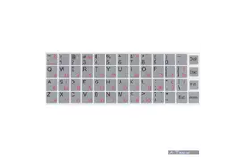 Наклейка на клавиатуру серая рус/укр/анг непрозрачная - Фото