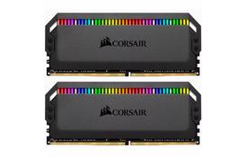Модуль памяти для компьютера DDR4 32GB (2x16GB) 3000 MHz Dominator Platinum RGB Black CORSAIR (CMT32GX4M2C3000C15) - Фото