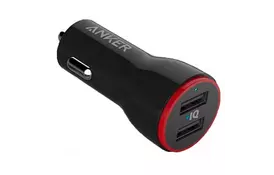 Зарядное устройство Anker PowerDrive 2 24W + micro USB 0.9m V3 (Black) (B2310H11) - Фото