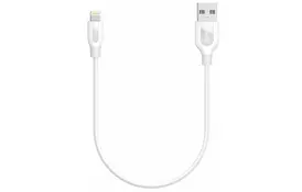 Дата кабель USB 2.0 AM to Lightning 0.3m V3 Powerline+ White Anker (A8124H21) - Фото