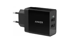 Зарядное устройство Anker PowerPort 2 - 24W 2-port USB Power IQ V3 (Black) (A2021L11) - Фото