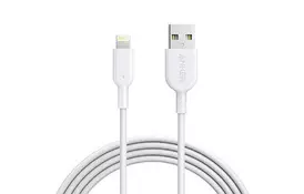 Дата кабель USB 2.0 AM to Lightning 1.8m Powerline II White Anker (A8433H21) - Фото