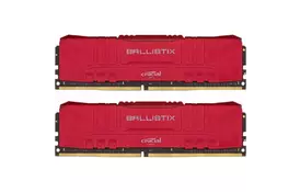 Модуль памяти для компьютера DDR4 32GB (2x16GB) 2666 MHz Ballistix Red MICRON (BL2K16G26C16U4R) - Фото