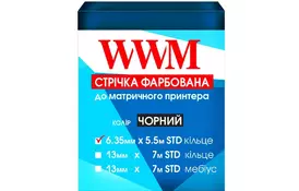 Лента к принтерам 6.35мм х 5.5м STD к. Black WWM (R6.5.5S) - Фото
