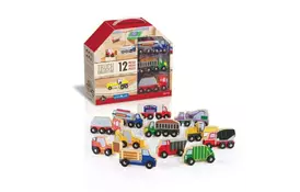 Игровой набор Guidecraft Набор грузовиков Block Play к Дорожной системе 12 шт (G6718) - Фото