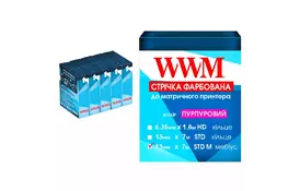 Лента к принтерам 13мм х 7м STD л. Purple*5шт WWM (R13.7SPM5) - Фото