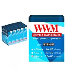 Лента к принтерам 10мм х 3.5м HD к. Black*5шт WWM (R10.3.5H5)