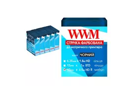 Лента к принтерам 10мм х 3.5м HD п. Black*5шт WWM (R10.3.5HR5) - Фото