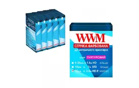 Лента к принтерам 10мм х 3.5м HD п. Purple*5шт WWM (R10.3.5HPR5) - Фото