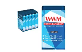 Лента к принтерам 13мм х 16м HD п. Black*5шт WWM (R13.16HR5) - Фото