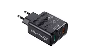 Зарядное устройство Grand-X Fast Сharge 6-в-1 PD 3.0, QС3.0, AFC,SCP,FCP,VOOC 1USB+1Type (CH-880) - Фото