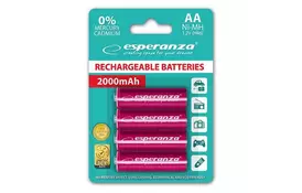 Аккумулятор Esperanza AA 2000mAh Ni-MH * 4 red (EZA104R) - Фото