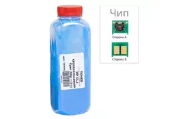 Тонер HP CLJ CP2025/CM2320, 80г Cyan +chip AHK (1501233) - Фото