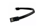 Дата кабель USB 2.0 AM to Lightning 0.2m браслет black EXTRADIGITAL (KBU1783)