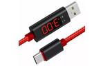Дата кабель USB 2.0 AM to Type-C With LCD display EXTRADIGITAL (KBU1735)