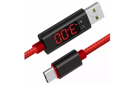 Дата кабель USB 2.0 AM to Type-C With LCD display EXTRADIGITAL (KBU1735) - Фото