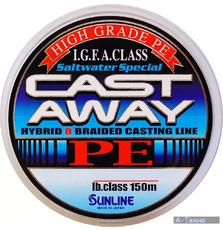 Шнур Sunline CAST AWAY PE 150м #0.8/0.175мм 12LB/5.6кг (1658.00.75)