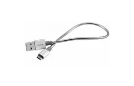 Дата кабель USB 2.0 AM to Micro 5P 0.3m silver Verbatim (48865) - Фото