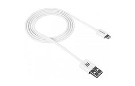 Дата кабель USB 2.0 AM to Lightning 1.0m White CANYON (CNE-CFI1W) - Фото