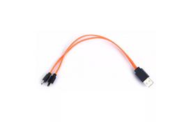 Дата кабель USB 2.0 AM to 2xMicro 5P orange ColorWay (CW-CMU2-OR) - Фото