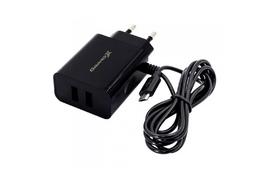 Зарядное устройство Grand-X CH65T 5V 3,1A 2USB + micro USB + Type C Black (CH65T) - Фото