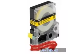 Лента Epson LK4YBP принтеров LW-300/400/400VP/700 Pastel Black/Yellow 12mm/9m - Фото