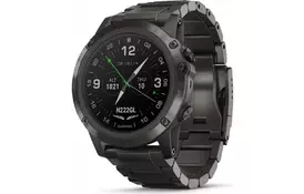 Смарт-часы Garmin D2 Delta PX Aviator Watch with DLC Titanium & Black Silicone (010-01989-30) - Фото