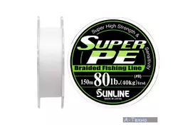 Шнур Sunline Super PE 150м белый 0.470мм 80LB/40кг (1658.01.78) - Фото