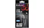 Дата кабель USB 2.0 AM to Type-C 1.0m USB09-03T PRO Black Defender (87814)