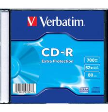 Диск CD Verbatim 700Mb 52x 1шт Slim Case (43347-1disk)