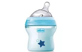 Бутылочка для кормления Chicco Natural Feeling Color, 150 мл, 0+, голубой (80811.21) - Фото