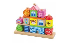 Развивающая игрушка Viga Toys Кубики Город (50043) - Фото
