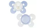 Пустышка Chicco Physio Comfort силиконовая 0-6 мес 2 шт голубая (74931.21.00.00)