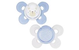 Пустышка Chicco Physio Comfort силиконовая 0-6 мес 2 шт голубая (74931.21.00.00) - Фото