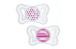 Пустышка Chicco Physio Light силиконовая 6-16 мес 2 шт розовая (71033.11)