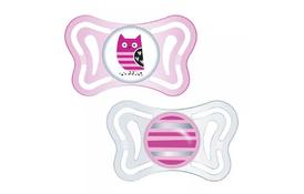 Пустышка Chicco Physio Light силиконовая 6-16 мес 2 шт розовая (71033.11) - Фото