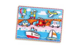 Развивающая игрушка Viga Toys Рамка-вкладыш Транспорт (56436) - Фото