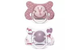 Пустышка Suavinex Истории щенков, 18+ мес 2 шт розовый (304948) - Фото