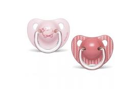 Пустышка Suavinex Истории малышей, 6-18 мес 2 шт розовій (304393) - Фото