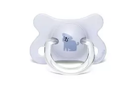 Пустышка Suavinex Истории щенков Мопс 2-4 мес голубой (304854) - Фото