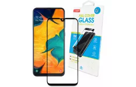 Стекло защитное GLOBAL Samsung A30 (black) (1283126490934) - Фото