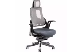 Офисное кресло Special4You WAU SLATEGREY FABRIC, SNOWY NETWORK (E0796) - Фото