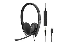 Наушники Sennheiser SC 165 USB-C / 3.5mm (508356) - Фото